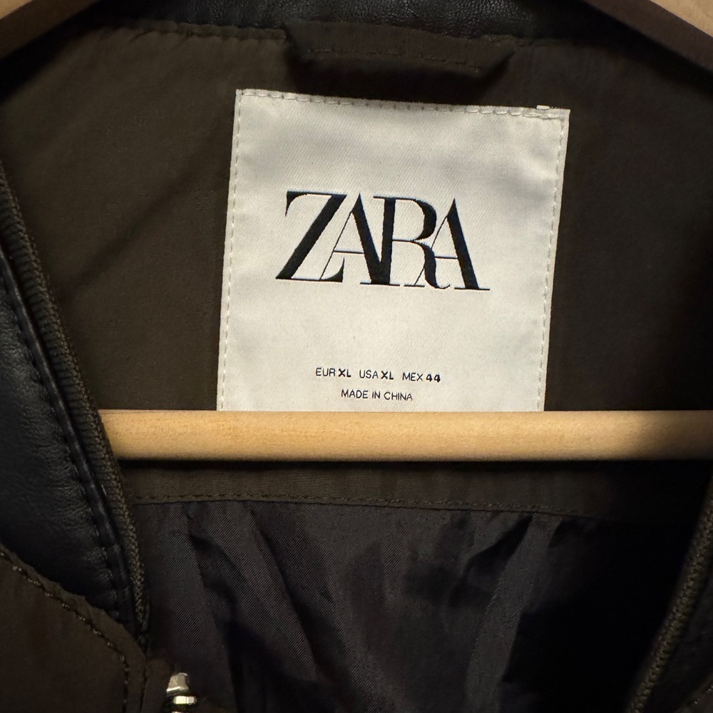 Zara Men's Olive Bomber Jacket Coat XL - Picture 4 of 4